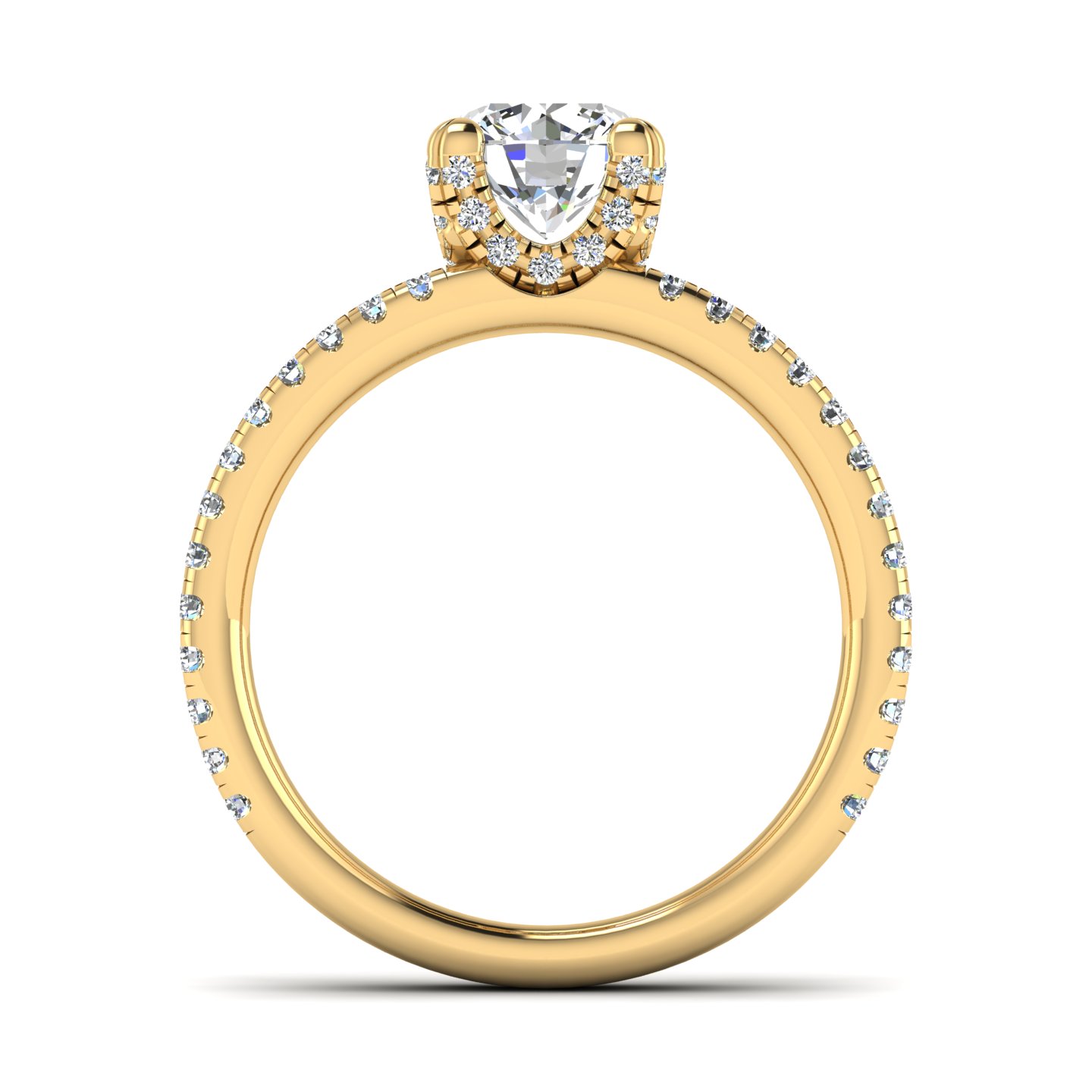 Naomi Split Shank Pave Engagement Ring